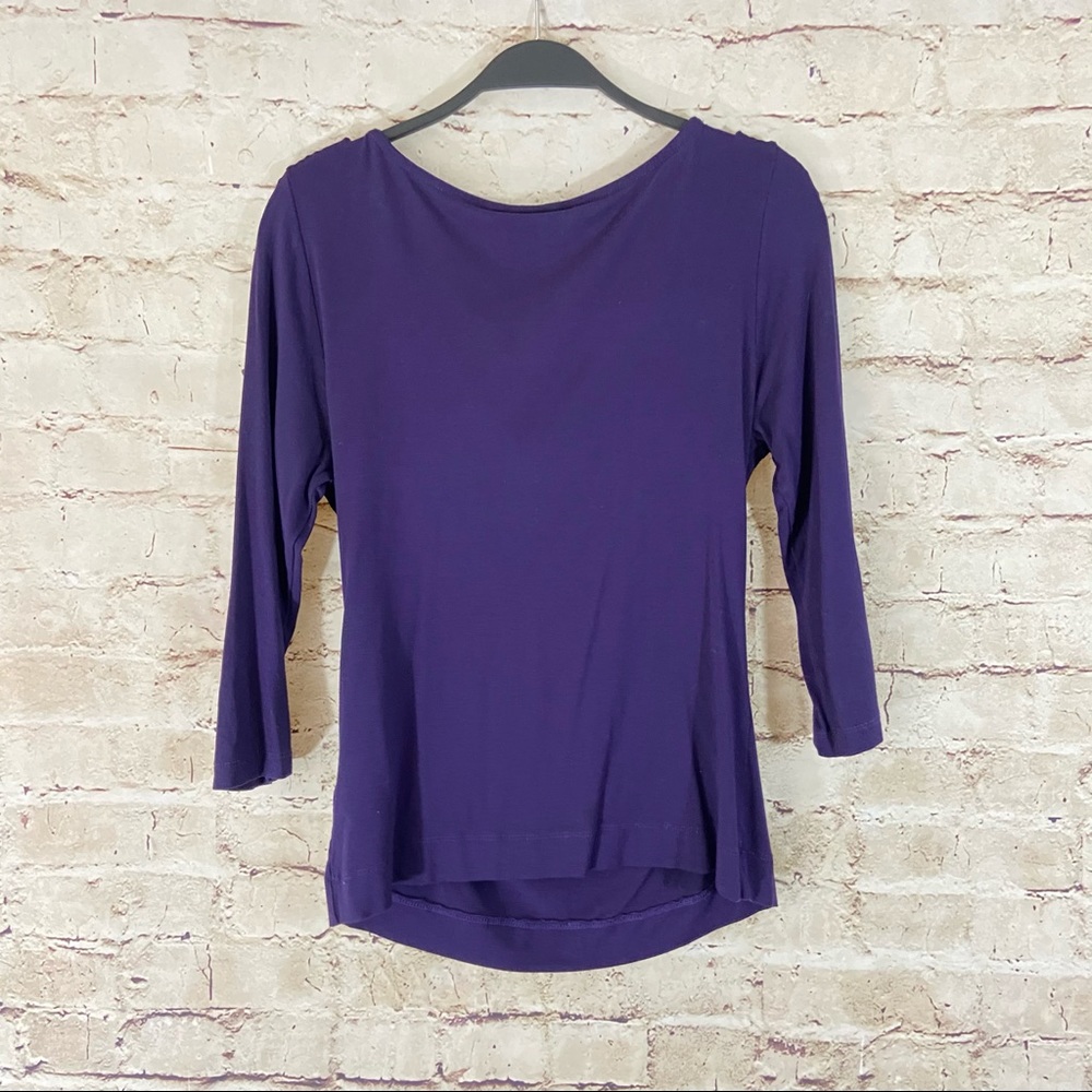H&M purple cowl neck long sleeve shirt small - Picture 5 of 9
